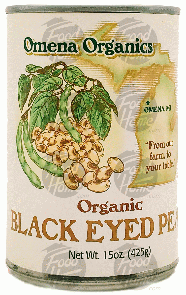 Omena Organics  organic black eyed peas, sealed can Full-Size Picture